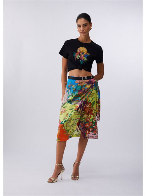 t-shirt woman black LIU JO | WA6237JS923/P9372